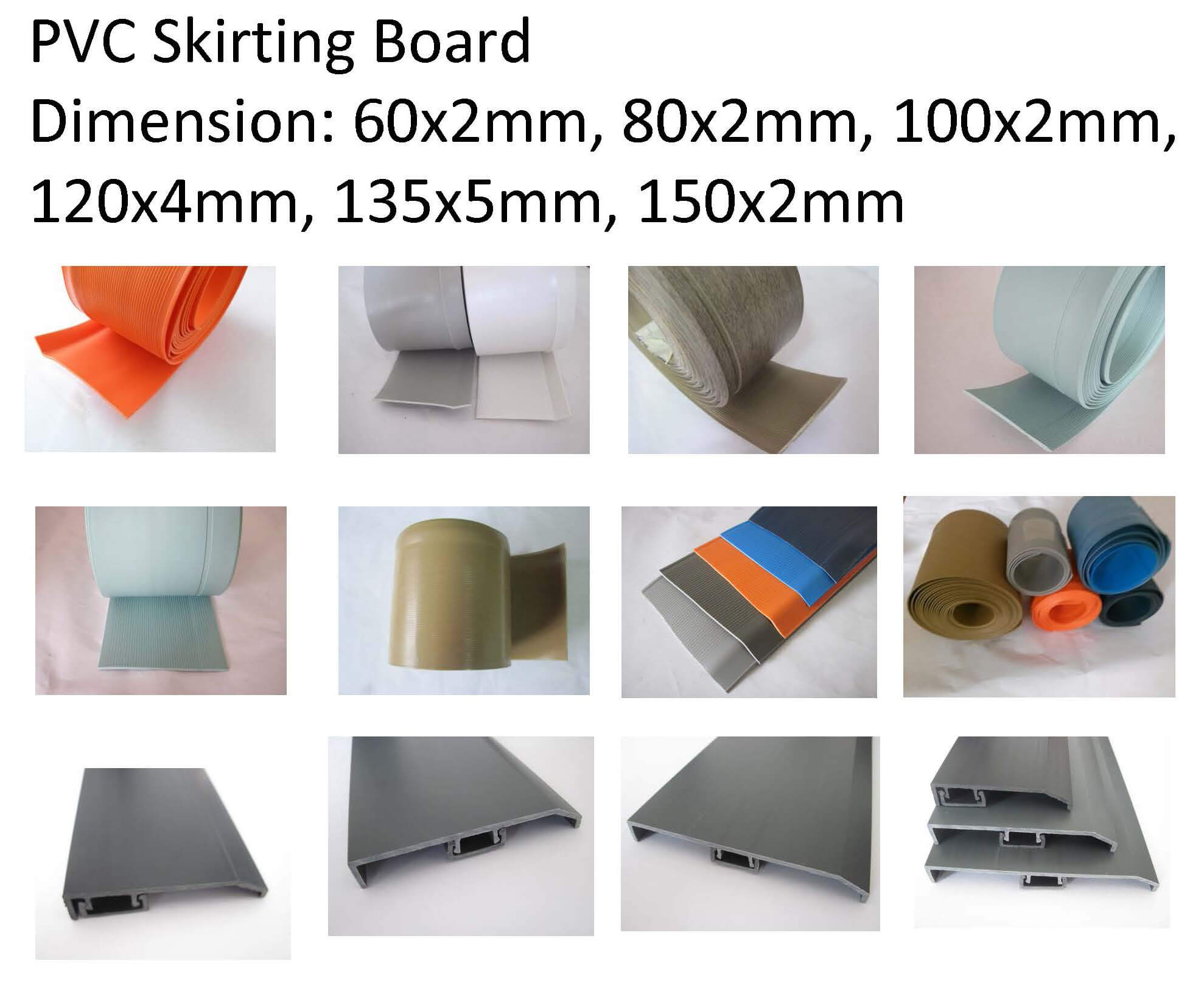 PVC Skirting, Corner Guards, Stair Nosing, Stair Tread, Molding, Edge